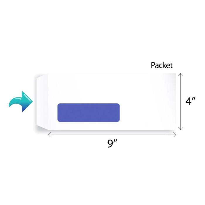 White Window Envelope 4 x 9 Inch (Pack of 10)